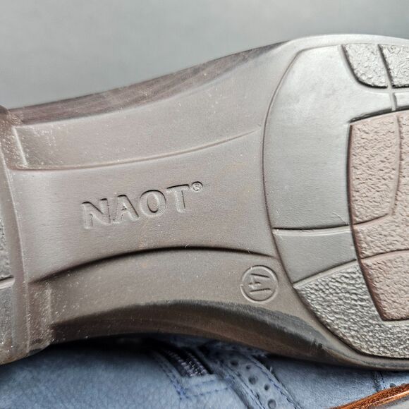 Naot Nefasi Boots Womens 10 EU 41 Blue Leather Ankle Booties Cap Toe Side Zip - Picture 11 of 12